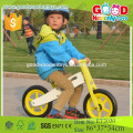 12 inch eva tire wooden bike toys, yellow wooden balance bike for children